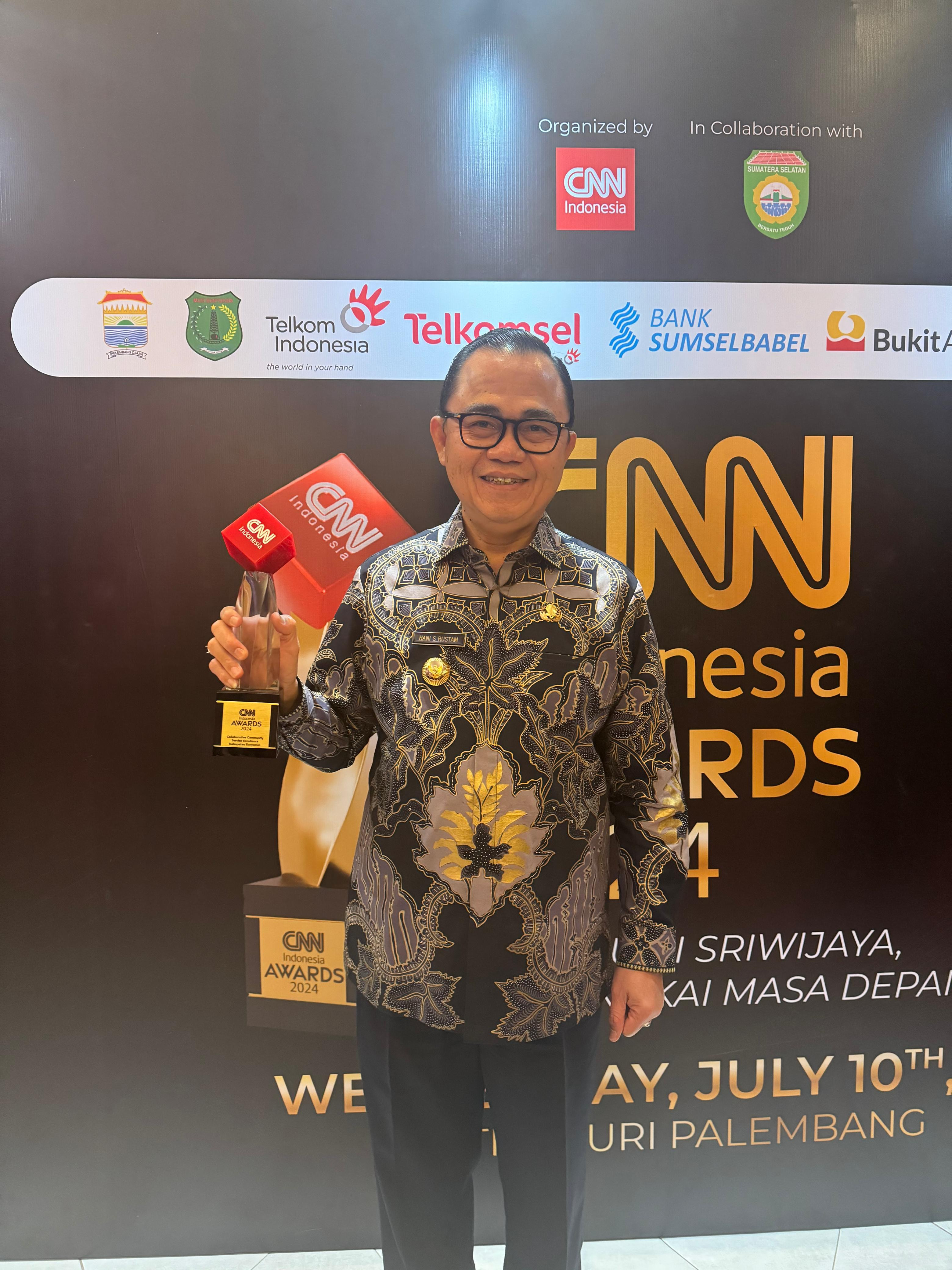 Maksimalkan Pelayanan Kolaboratif, Pj Bupati Banyuasin Diganjar Penghargaan