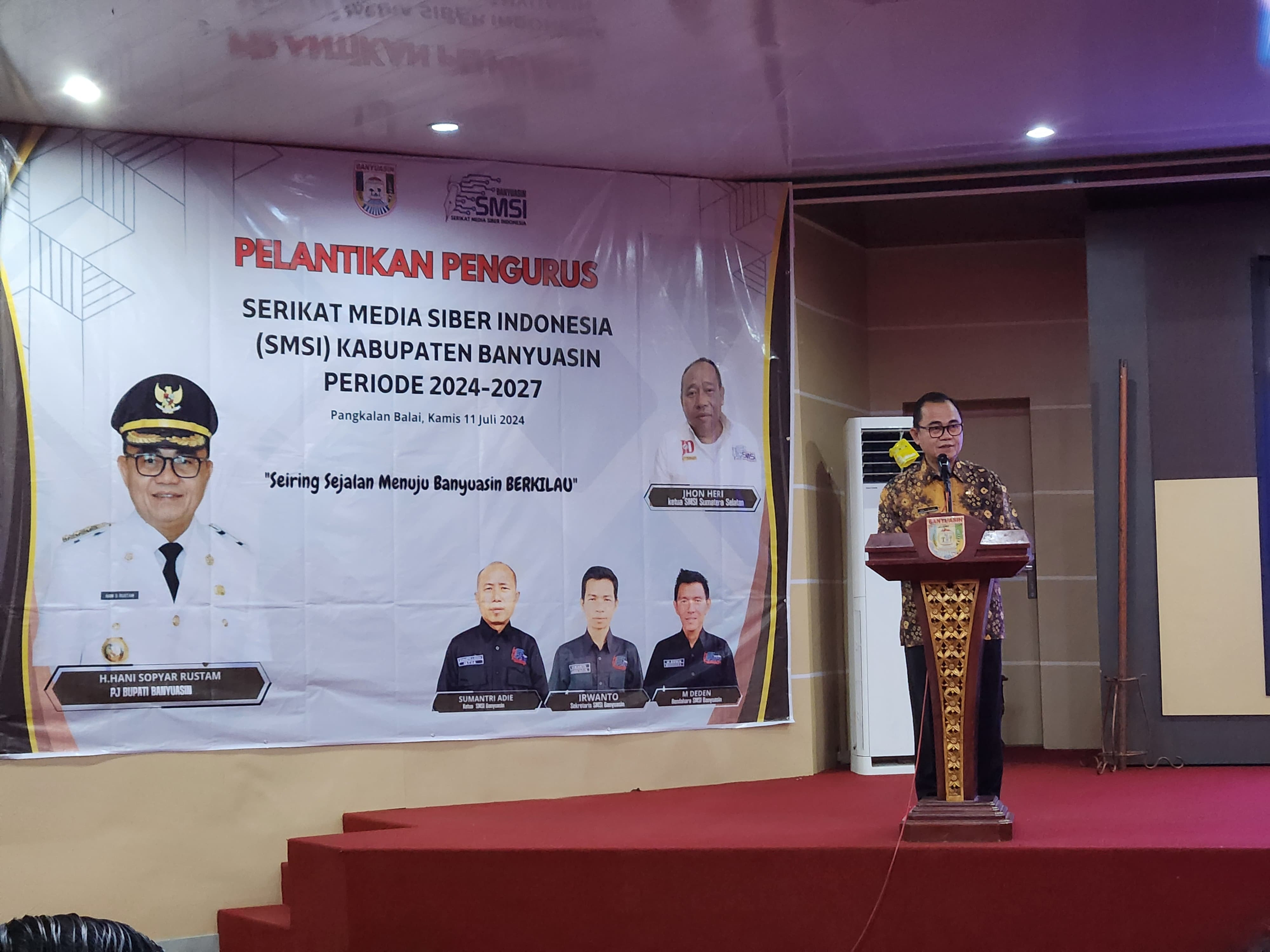 Pj Bupati Rangkul SMSI Ajak Kawal Kemajuan Banyuasin