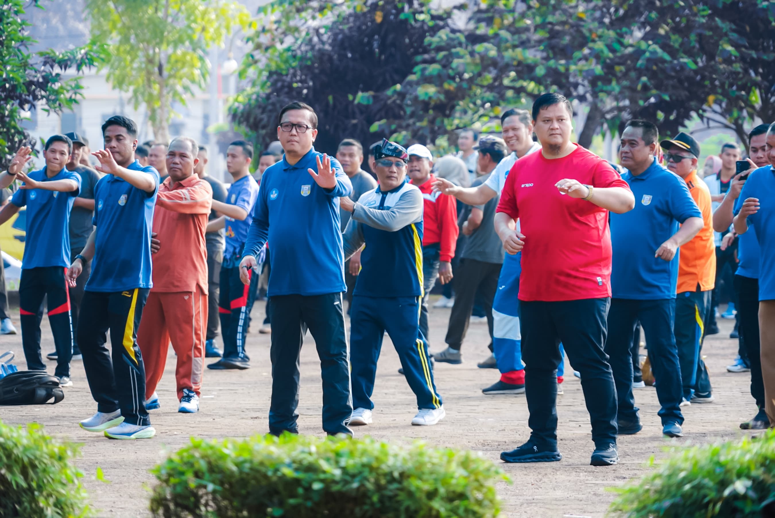 Pemkab Banyuasin Senam Bersama