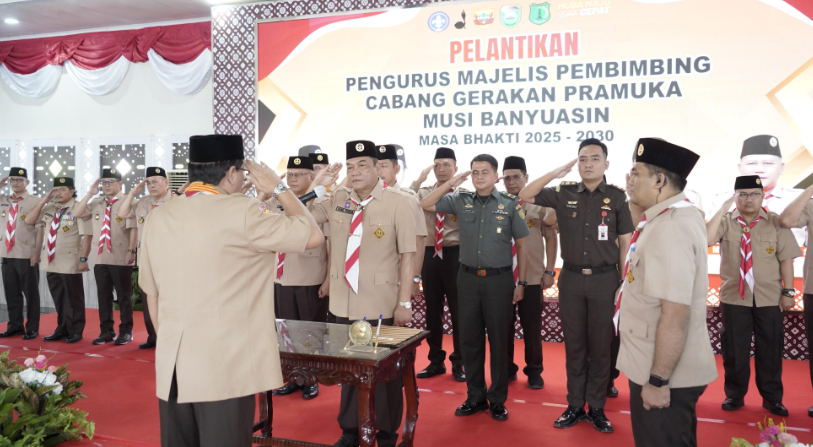 Bupati Muba Dilantik Sebagai Ketua Majelis Pembimbing Cabang Pramuka Masa Bakti 2025-2030